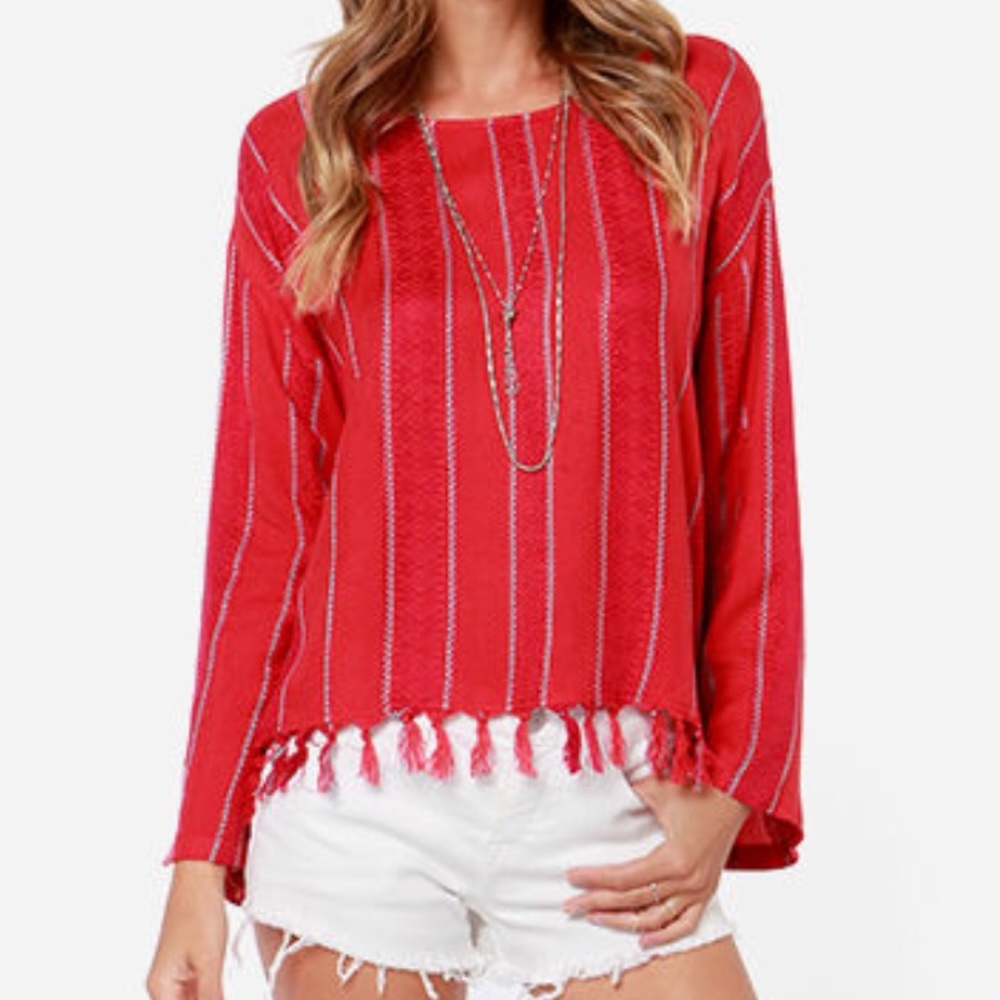 BILLABONG THE HEART SEAS STRIPED RED TOP